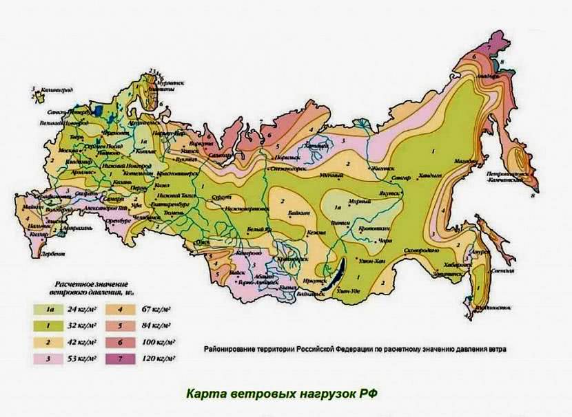 Уровень снеговой нагрузки карта