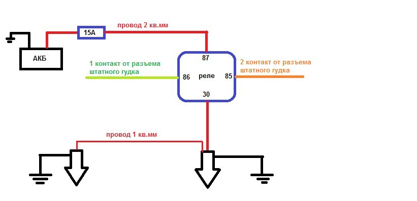 Схема работы четырехконтактного реле